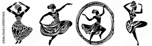 Designs for Indian classical dance performances in the Kathak style