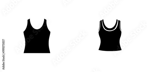 A simple icon representing an active wear and working out sports bra