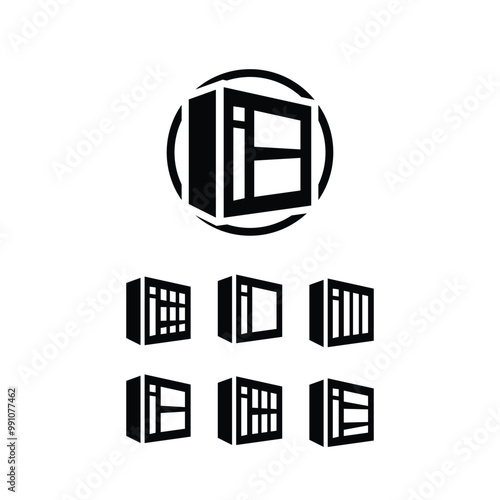Vending machine logo,  vending machine icon,