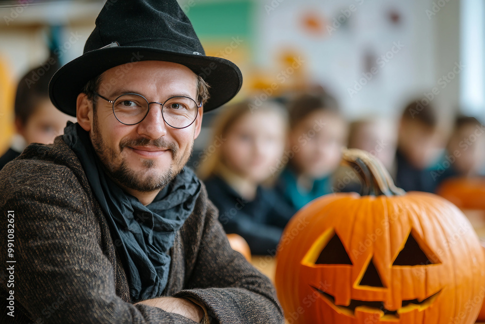 Children celebrating hallowin created with generative AI Children celebrating hallowin created with generative AI