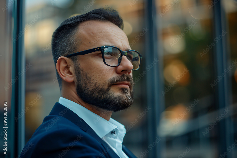 AI generated image of confident banker broker financial director AI generated image of confident banker broker financial director