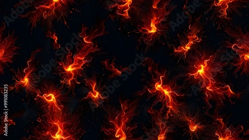 Abstract fire effect on black background