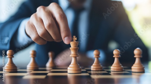 Wallpaper Mural A Tense Moment in Chess: Strategizing the Next Move in a High-Stakes Game of Strategy and Skill Torontodigital.ca