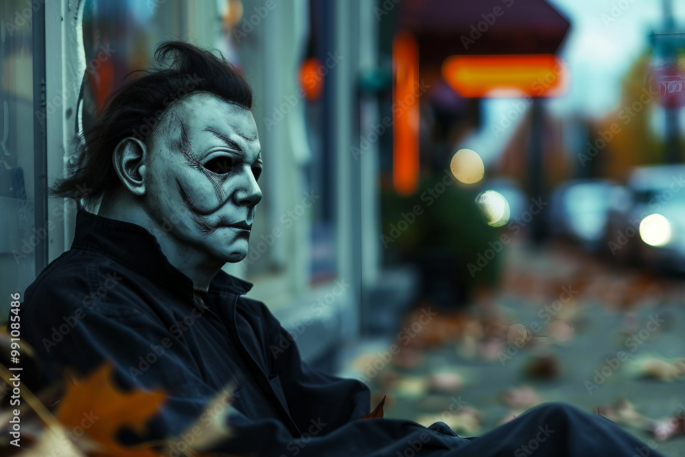 Creepy horror person designed with generative AI Creepy horror person designed with generative AI