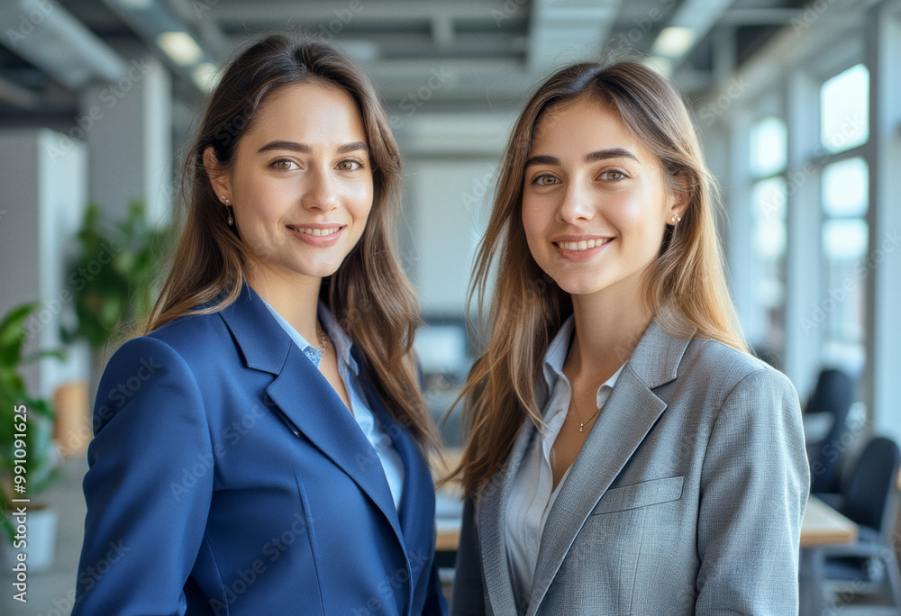 A portrait headshot photo of a two friendly professional CEO executive business workers colleagues engaged in professional conversation A portrait headshot photo of a two friendly professional CEO executive business workers colleagues engaged in professional conversation