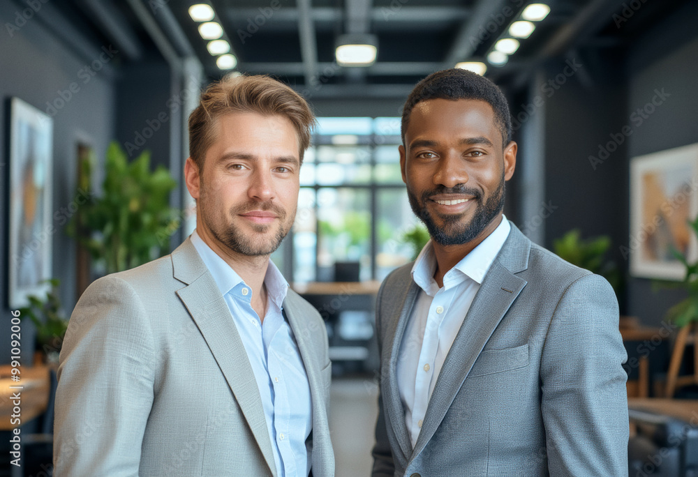 A portrait headshot photo of a two friendly professional CEO executive business workers colleagues engaged in professional conversation A portrait headshot photo of a two friendly professional CEO executive business workers colleagues engaged in professional conversation