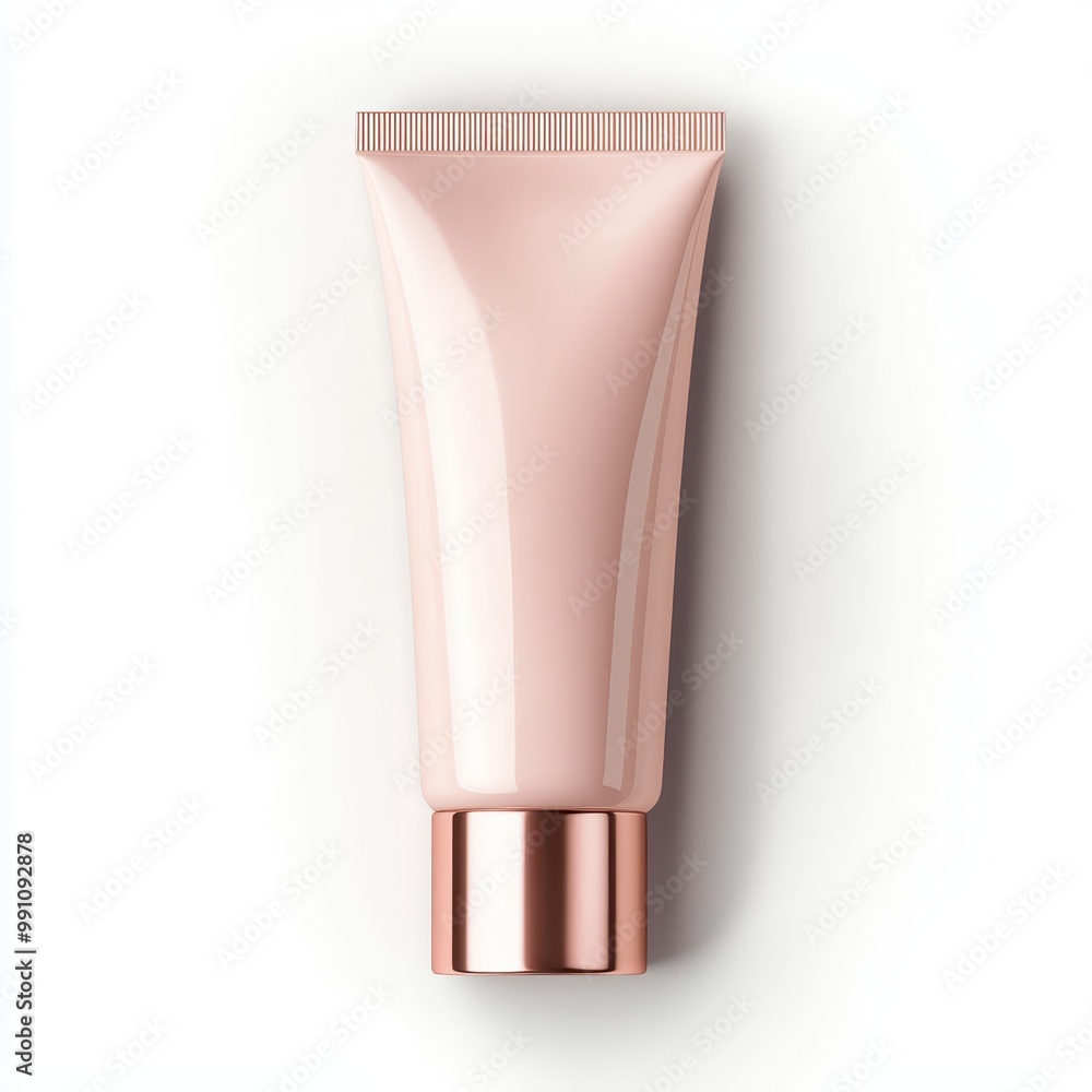 A tube of face cream, skincare product, photorealistic design, clean packaging, isolated on white background A tube of face cream, skincare product, photorealistic design, clean packaging, isolated on white background