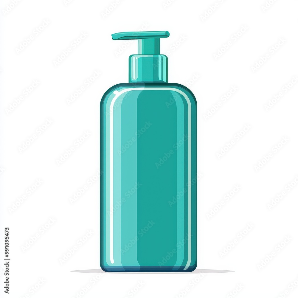 A hand sanitizer bottle, hygiene item, flat design, simple and clean, isolated on white background A hand sanitizer bottle, hygiene item, flat design, simple and clean, isolated on white background