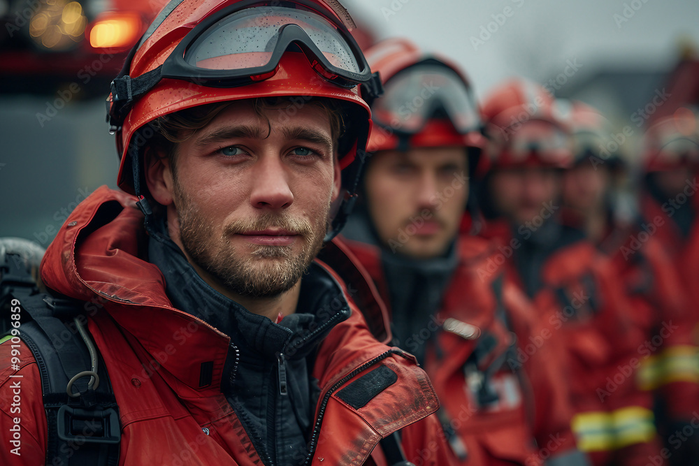 AI generated picture of rescue service man rescue operation outdoors AI generated picture of rescue service man rescue operation outdoors