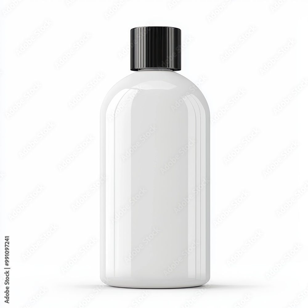 A bottle of shampoo, hygiene product, photorealistic style, sleek design, isolated on white background A bottle of shampoo, hygiene product, photorealistic style, sleek design, isolated on white background