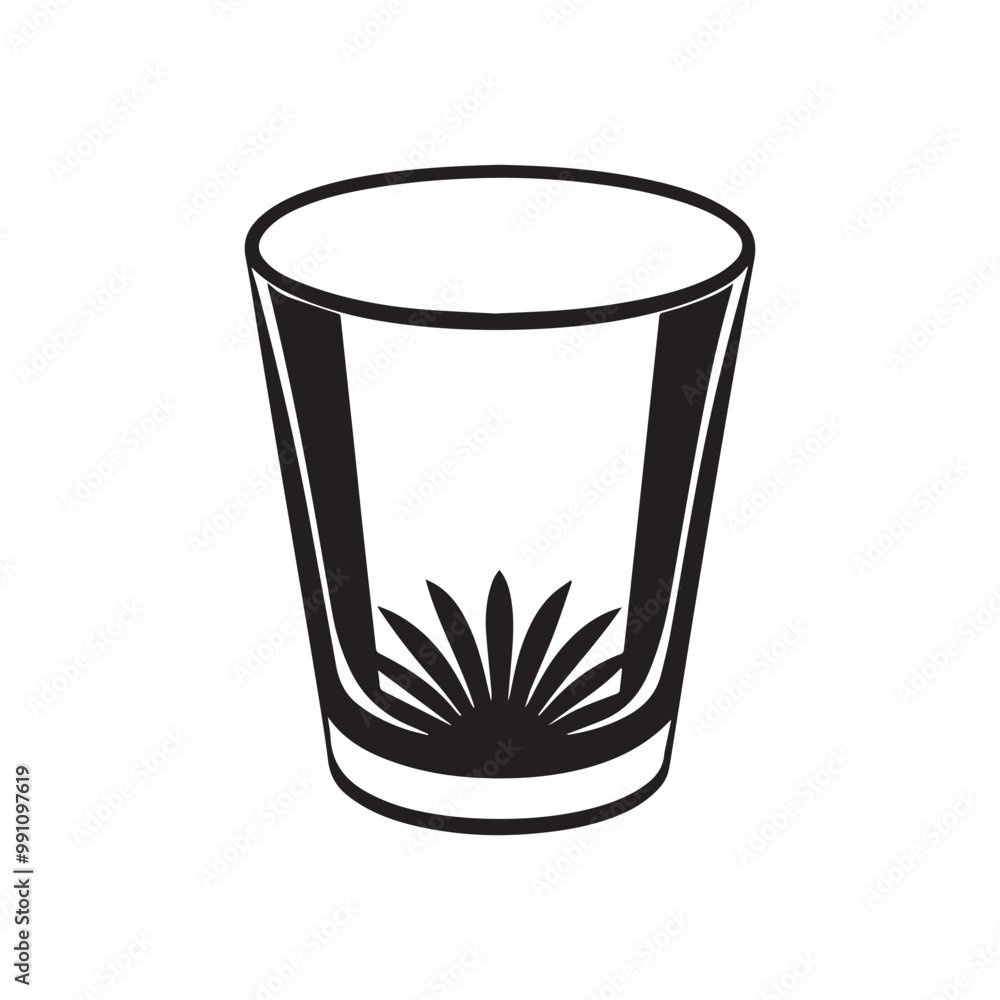 glass icon silhouette white background. glass icon silhouette white background.