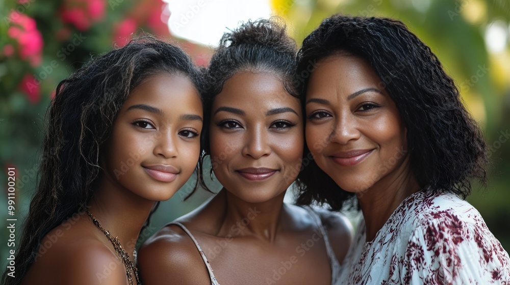 Obraz premium Emotional Portrait of an African American Family Celebrating Together