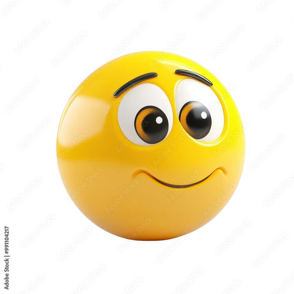 A cheerful yellow smiley face with big expressive eyes, perfect for conveying happiness and positivity in digital designs., isolated on a transparent background. A cheerful yellow smiley face with big expressive eyes, perfect for conveying happiness and positivity in digital designs., isolated on a transparent background.