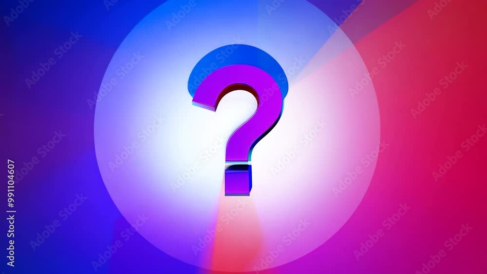 A vibrant, three-dimensional question mark is centered against a striking gradient background, symbolizing the quest for knowledge and the spirit of inquiry A vibrant, three-dimensional question mark is centered against a striking gradient background, symbolizing the quest for knowledge and the spirit of inquiry