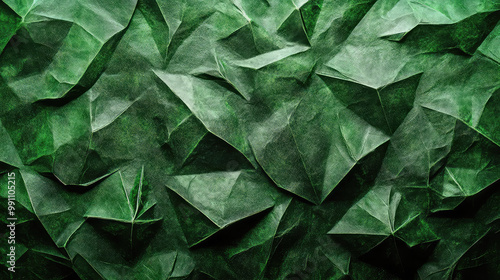 Textured Green Geometric Abstract