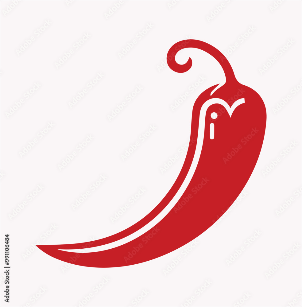 red chili vector silhouette on a white background red chili vector silhouette on a white background