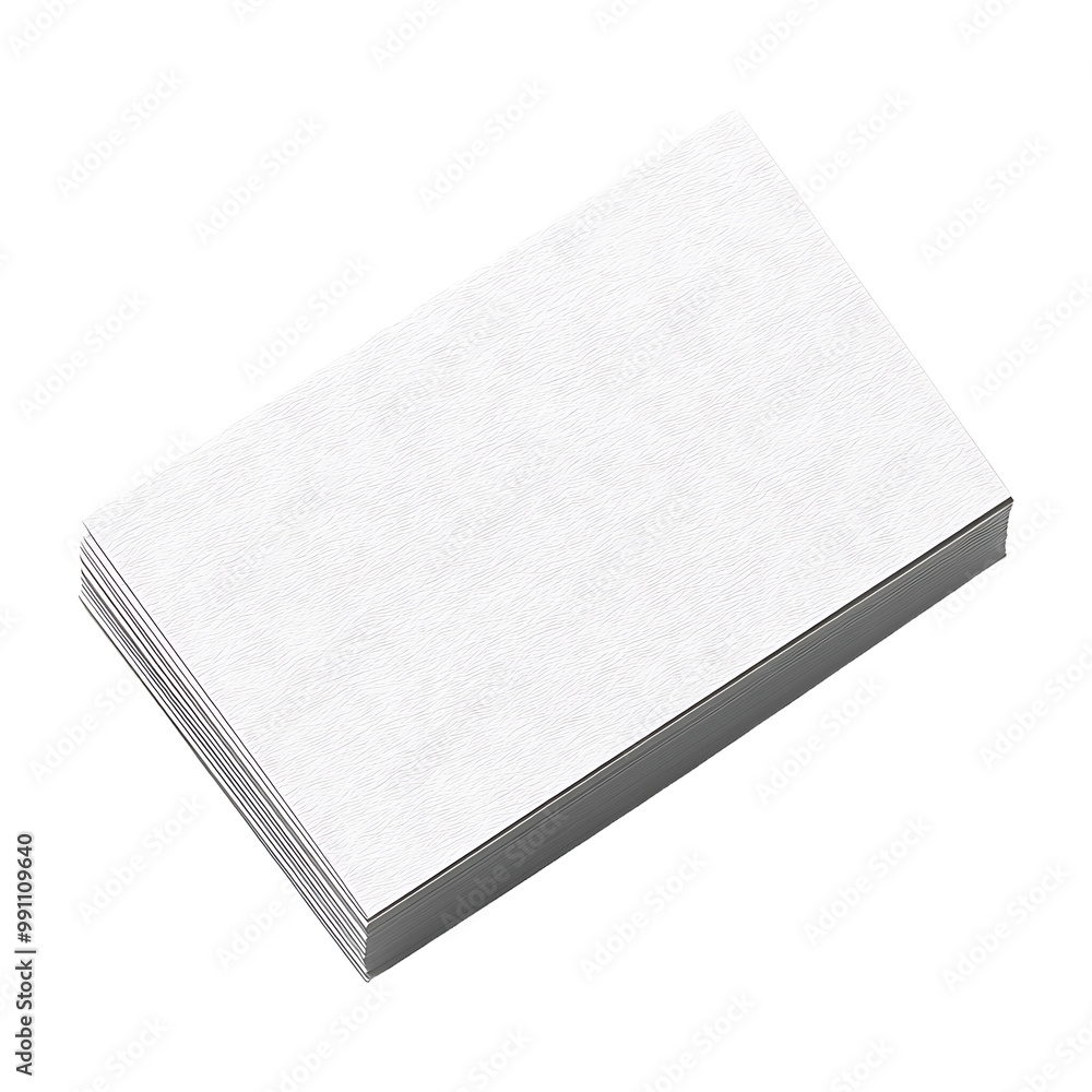A blank white business card isolated on transparent background A blank white business card isolated on transparent background