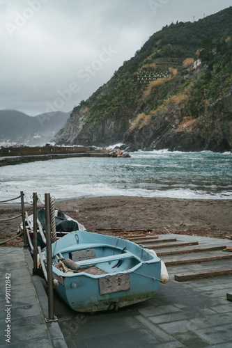 Wallpaper Mural Seaside cliffs with crashing waves under a cloudy sky Torontodigital.ca