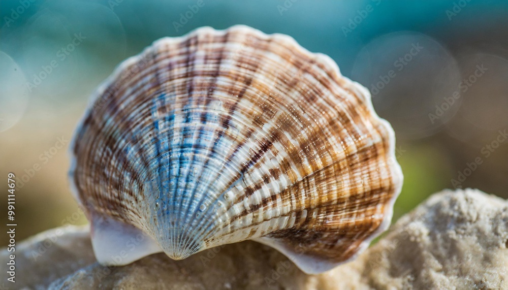Isolated seashell with depth of field capturing natural patterns and oceanic beauty Isolated seashell with depth of field capturing natural patterns and oceanic beauty
