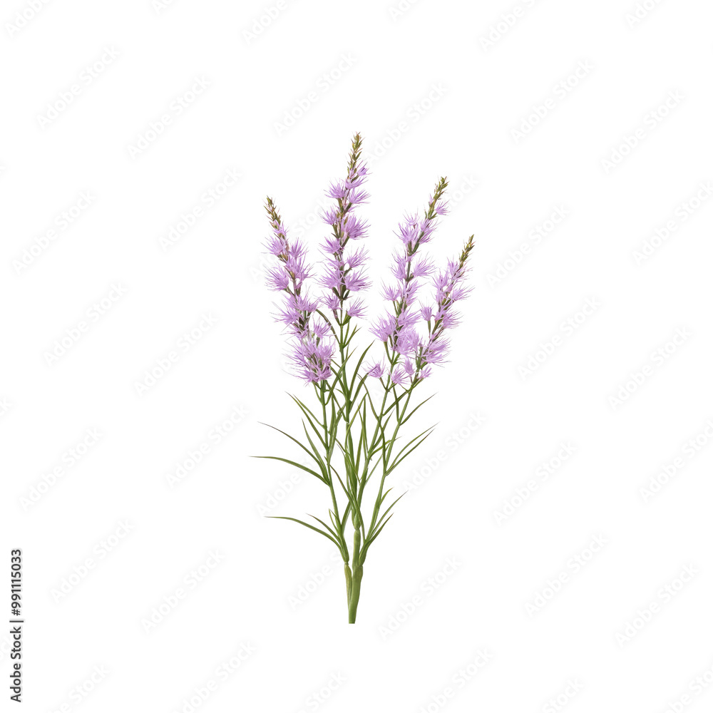 Fototapeta premium Liatris spicata (Gayfeather) Flower Isolated on White Background