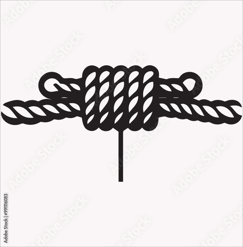 Rope vector icon vector silhouette on a white background