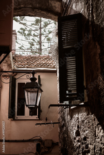 Obraz na płótnie Foto scattata nel centro storico di Cervo. w salonie