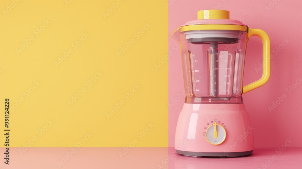 Pink Blender on a Colorful Background Pink Blender on a Colorful Background