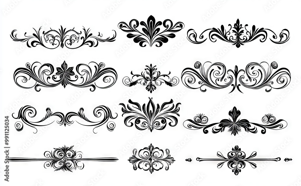 Modern illustration collection of label ornaments Modern illustration collection of label ornaments