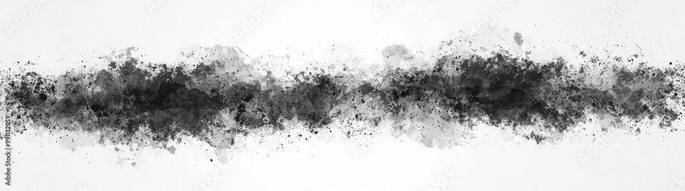 With a silver background, an abstract watercolor texture border with black, white, and gray design patterns and a shining spotlight in the center With a silver background, an abstract watercolor texture border with black, white, and gray design patterns and a shining spotlight in the center