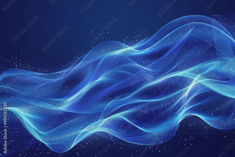 Abstract background of dark blue wavy lines in the form of a high-speed synchronization network. Abstract background of dark blue wavy lines in the form of a high-speed synchronization network.