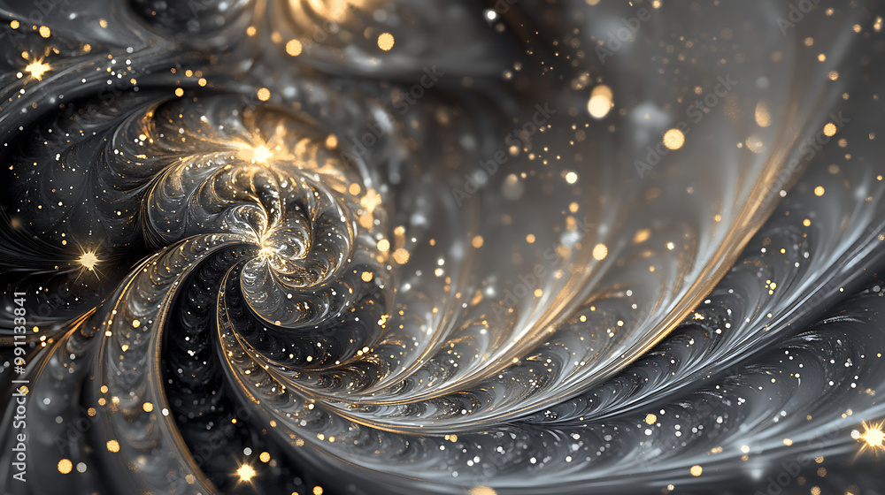 Gray and Gold Christmas Abstract Design Gray and Gold Christmas Abstract Design