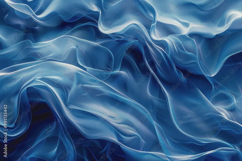 Abstract background of dark blue wavy lines in the form of a high-speed synchronization network. Abstract background of dark blue wavy lines in the form of a high-speed synchronization network.