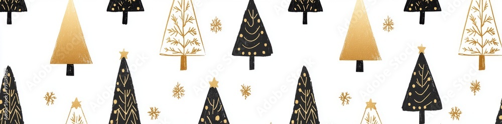 An illustration of gold Christmas trees with a transparent background. An illustration of gold Christmas trees with a transparent background.