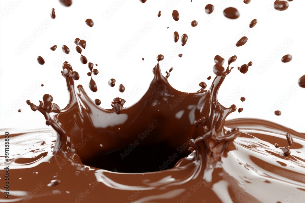 Chocolate Milk Splash on white background Chocolate Milk Splash on white background