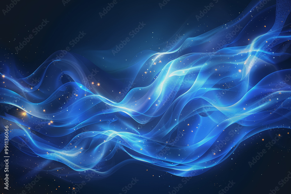 Abstract background of dark blue wavy lines in the form of a high-speed synchronization network. Abstract background of dark blue wavy lines in the form of a high-speed synchronization network.