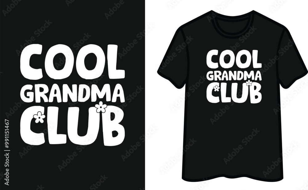 Cool Grandma Club T-Shirt Design Cool Grandma Club T-Shirt Design