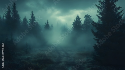 "Mystical Shadows in the Dark Woods" 