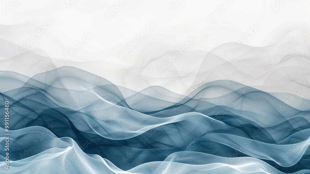 Obraz premium Abstract Blue Waves