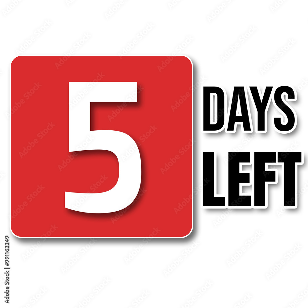 left days notice graphic resource,5 days only, countdown, notice, left days note,fivedays left days notice graphic resource,5 days only, countdown, notice, left days note,fivedays