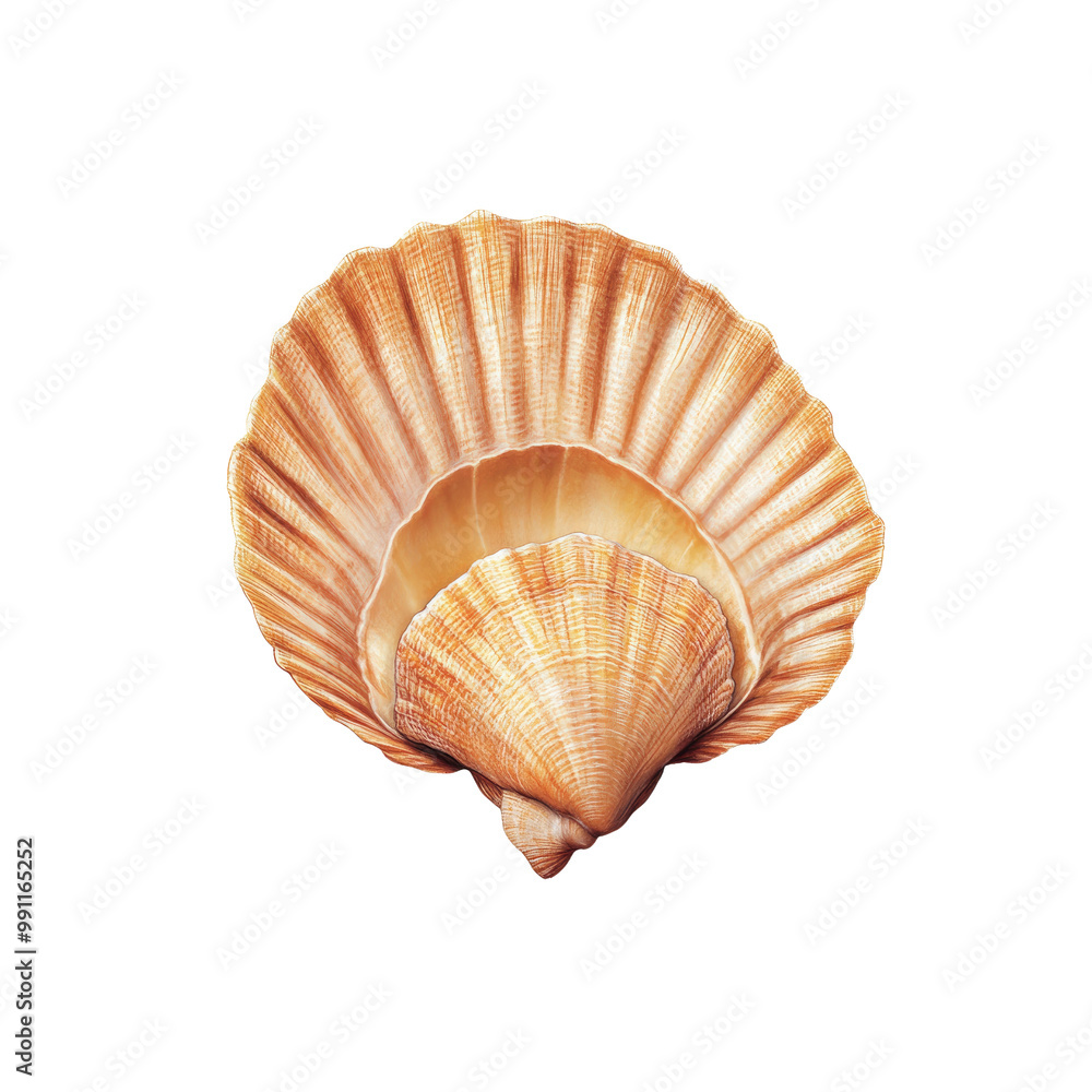 Close-up of a Scallop Shell Close-up of a Scallop Shell