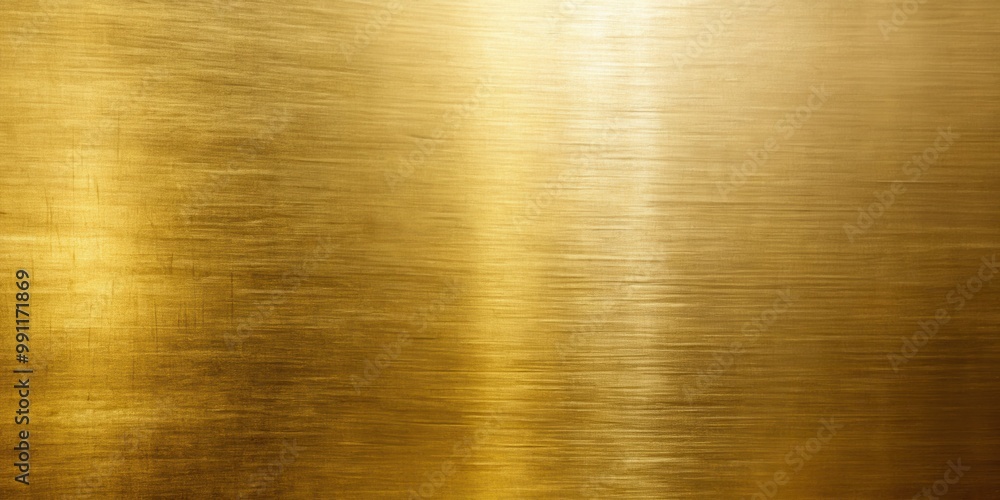 Fototapeta premium Brushed gold metal wall with scratched abstract texture, perfect for backgrounds and design projects