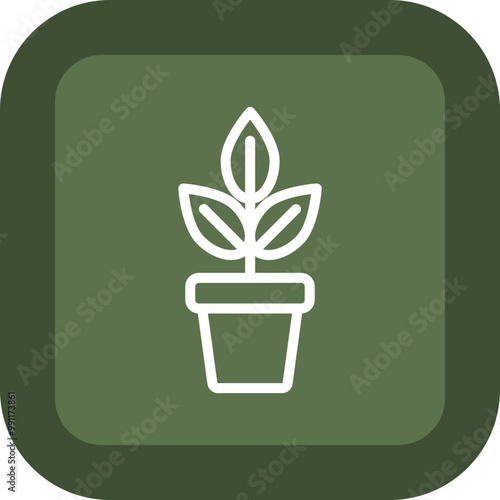 Indoor Plants Vector Icon Design