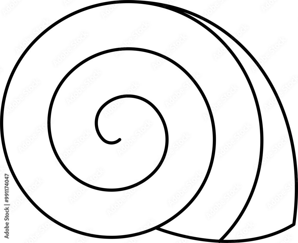 Spiral shell icon outline illustration vector Spiral shell icon outline illustration vector