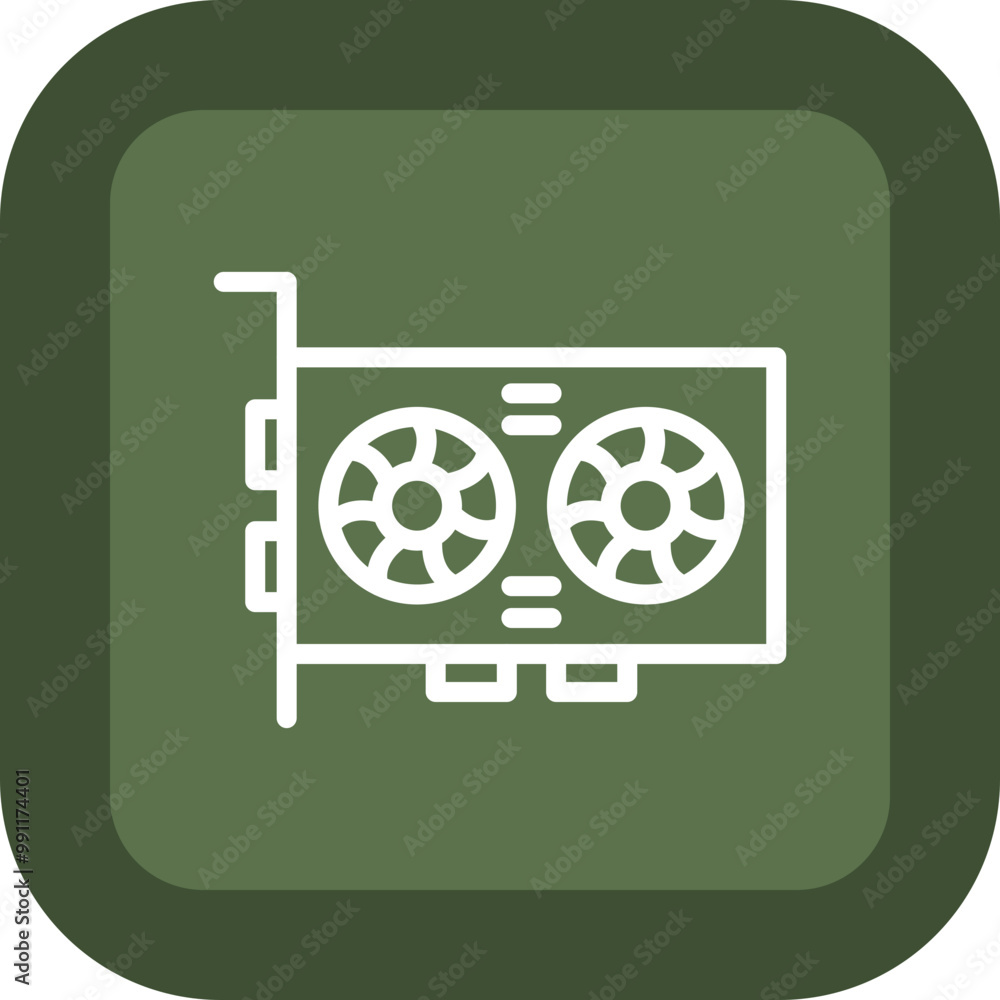 Video Card Vector Icon Design Video Card Vector Icon Design