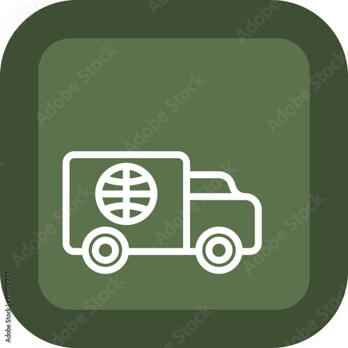 News Van Vector Icon Design