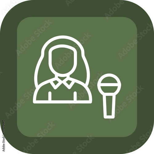 Presenter Vector Icon Design