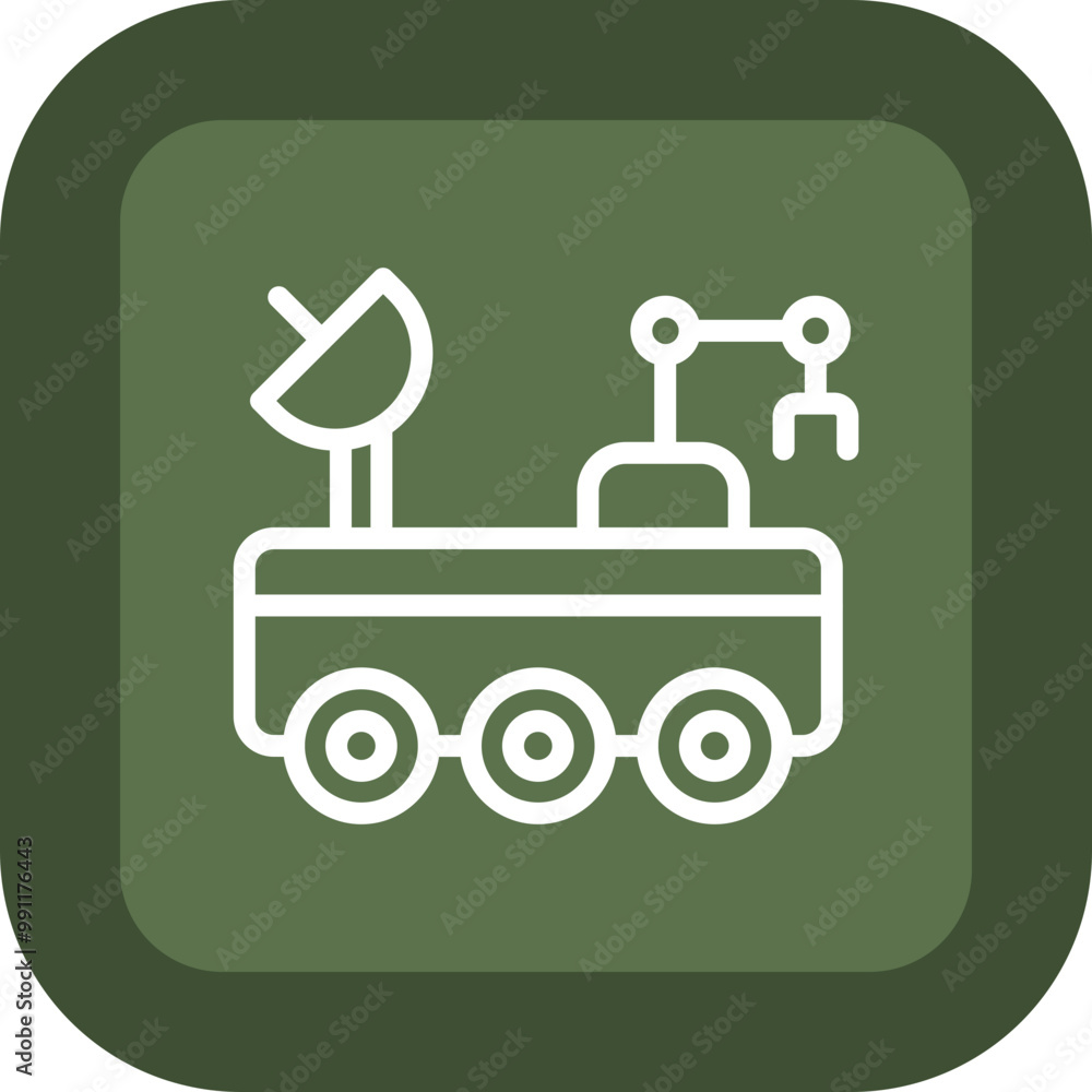Moon Rover Vector Icon Design Moon Rover Vector Icon Design