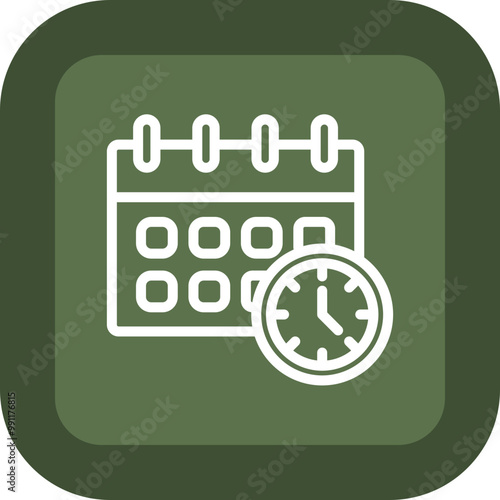 Deadline Vector Icon Design