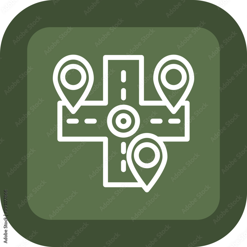 Multiple Destinations Vector Icon Design Multiple Destinations Vector Icon Design