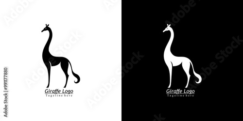 Giraffe-shaped logo design with modern style
